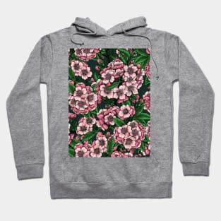 Cherry blossom on dark green Hoodie